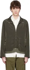 Ranra Khaki Wanderer Canvas Nylon Jacket In C922 Peat