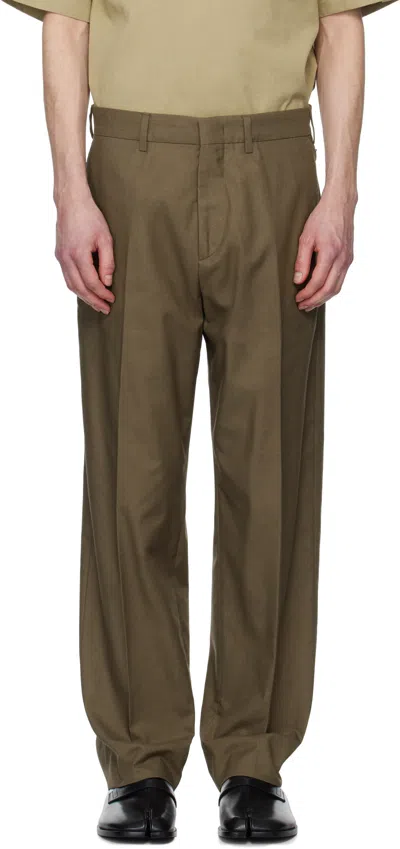 Ranra Khaki Writer Trousers In C631 Martini Olive