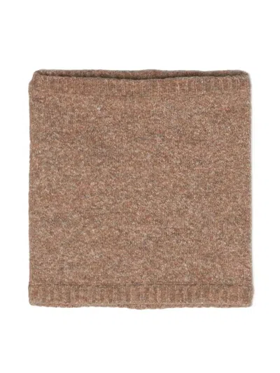 Ranra Knitted Neck Scarf In Brown