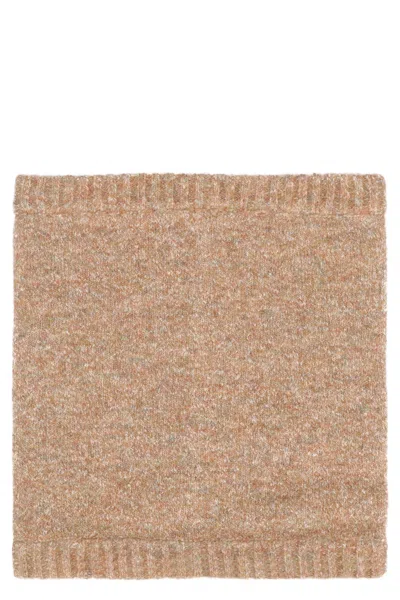 Ranra Knitted Neck Warmer In Beige