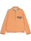 Ranra Striped Half-zip Sweatshirt In Yellow & Orange