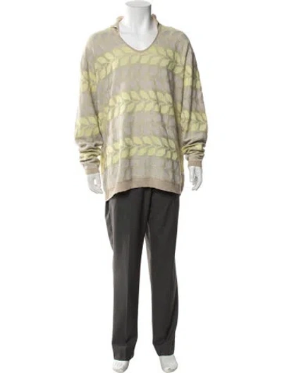 Pre-owned Ranra Linen Patterned Pullover In Neutrals
