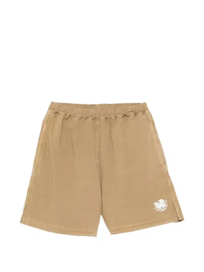 Ranra Logo-print Shorts In Brown