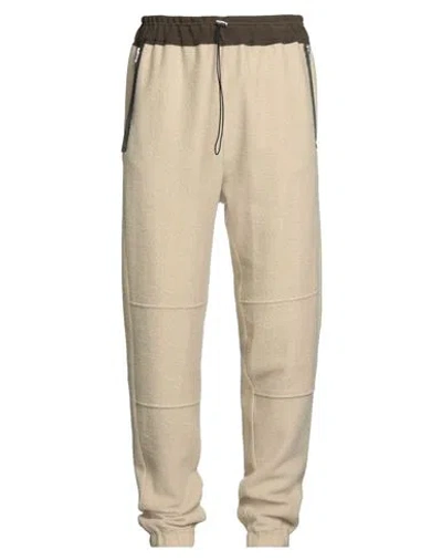 Ranra Man Pants Beige Size L Wool, Cotton In Sand
