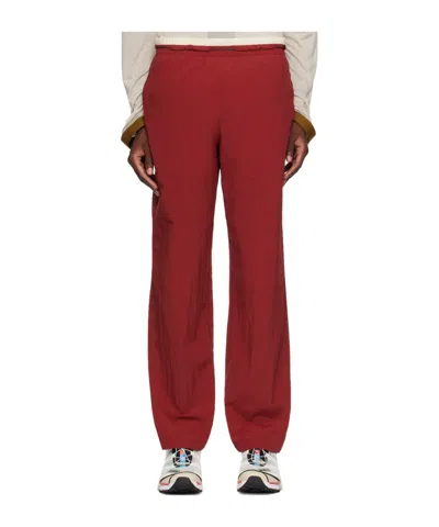 Ranra Matur Stretch Drawstring Casual Pants In Red