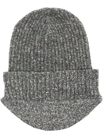 RANRA 混色效果罗纹针织套头帽