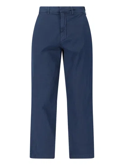 Ranra Men's Cotton Stretch Trousers In Blue