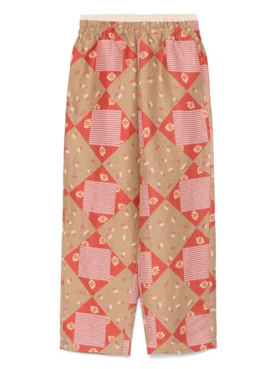 RANRA MIX-PRINT TROUSERS