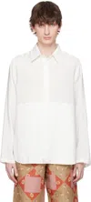 Ranra Off-white Maker Gauze Modal Poly Classic Shirt In C003 Tofu