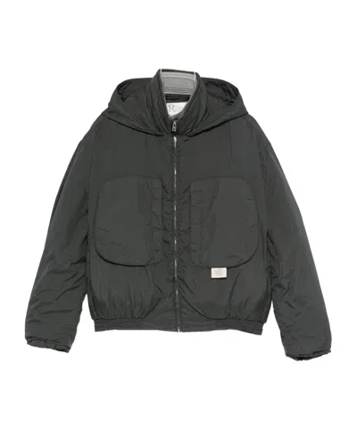 Ranra Patch-pocket Hooded Jacket In Black