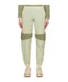 Ranra Patchwork Design Sweatpants In Green