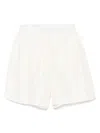 Ranra Stroller Shorts In White Silk In White