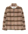 Ranra Checked Teddy Jacket In Brown