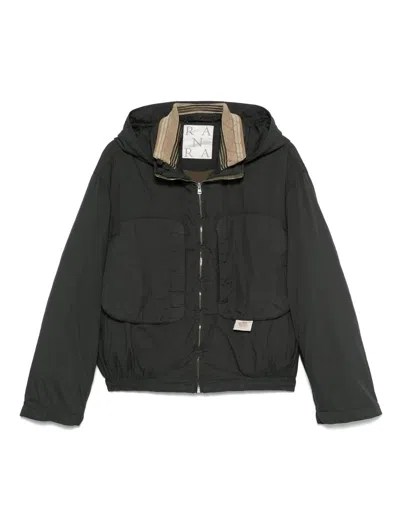Ranra Purs Padded Nylon Hoodie Jacket Clothing In Grau