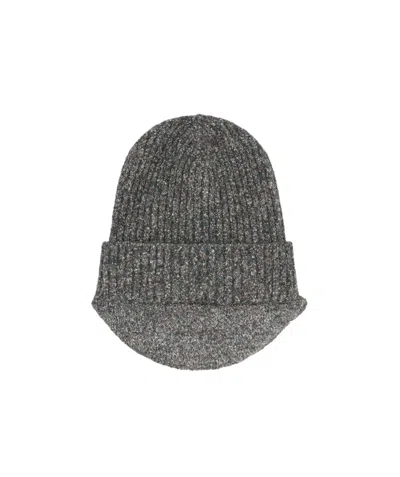 Ranra Ribbed Knit Hat In Brown