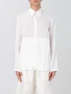 Ranra Off-white Maker Gauze Modal Poly Classic Shirt In White