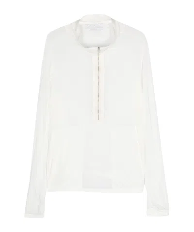 Ranra Sidur Half-zip T-shirt In White