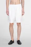 Ranra Stroller Shorts In White Silk