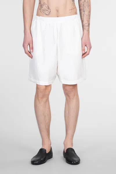 RANRA STROLLER SHORTS IN WHITE SILK