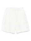 Ranra Stroller Shorts In White Silk