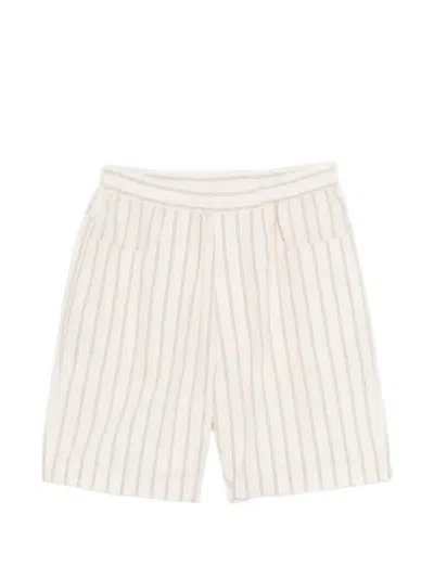 Ranra Stroller Striped Cotton Shorts In Multi