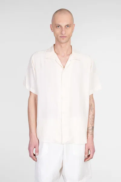 Ranra Sun Shirt In Beige Silk In White