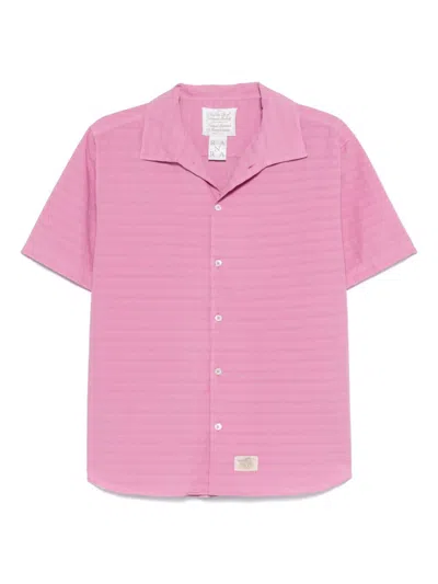 Ranra Sun Stripy Cotton Shirt In Pink