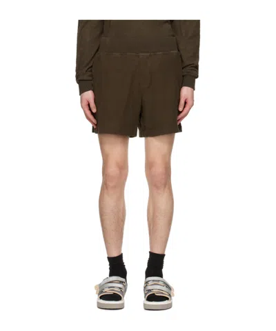 Ranra Terry Cloth Shorts In Brown