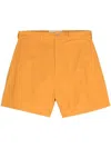 Ranra Striped Half-zip Sweatshirt In Yellow & Orange