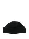 Ranra Topstitch Detailing Beanie In Black