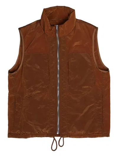 Ranra Treker Shiny Vest In Brown