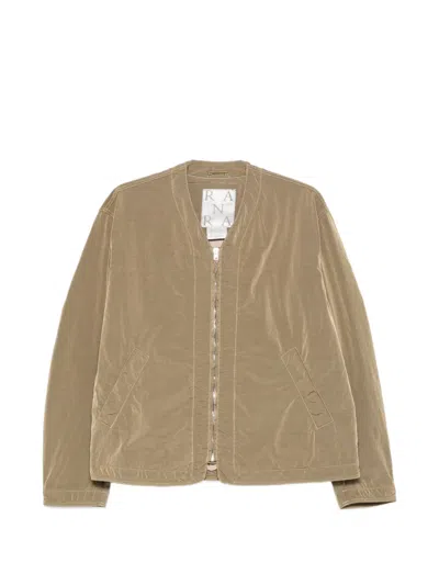 Ranra V-neck Jacket In Brown