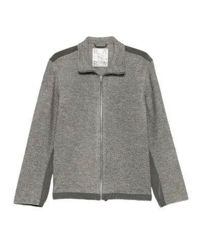 Ranra Zipper Casual Jacket In Gray