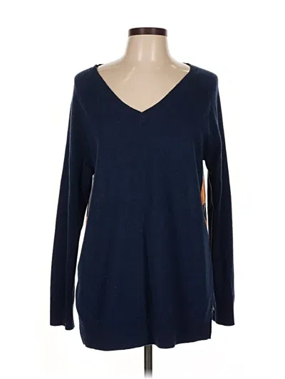 Pre-owned Raoul Long Sleeve Top Blue V Neck Tops