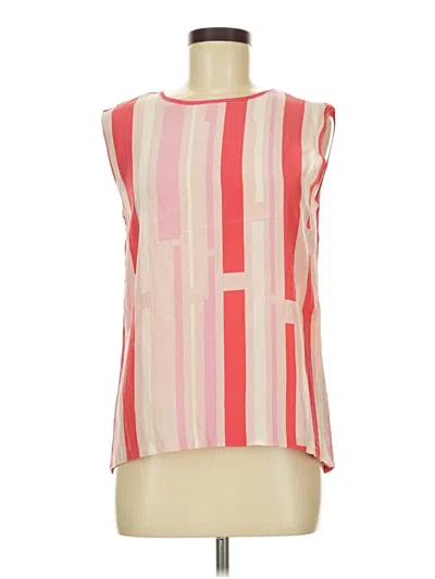 Pre-owned Raoul Sleeveless Silk Top Pink Boatneck Tops