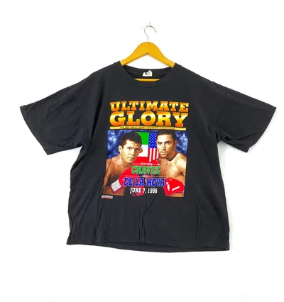 Pre-owned Rap Tees X Vintage 1996 Ultimate Glory De La Hoya Boxing T-shirts In Black