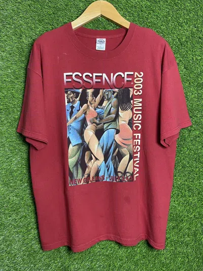 Pre-owned Rap Tees X Vintage Essence Music Festival 2003 Tour Tee Shirt Rap Tee In Red