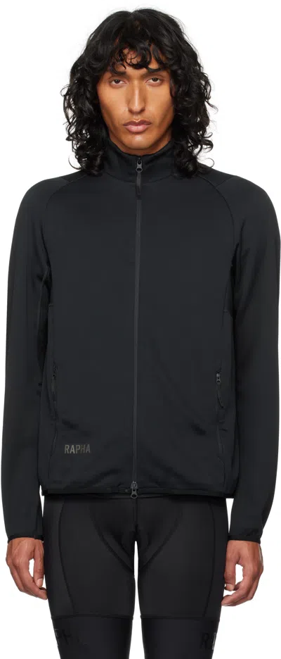 Rapha Black Insulated Long Sleeve Jersey Jacket In Black/black