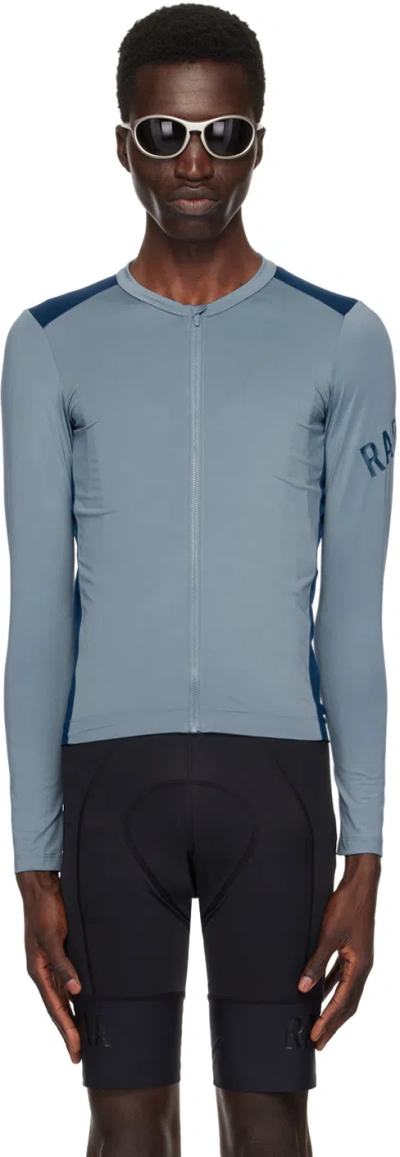 Rapha Blue Lightweight Long Sleeve T-shirt In Bop Dusted Blue/jewe