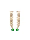 Raphaele Canot 18kt Yellow Gold Set Free Tsavorite Earrings In Gold