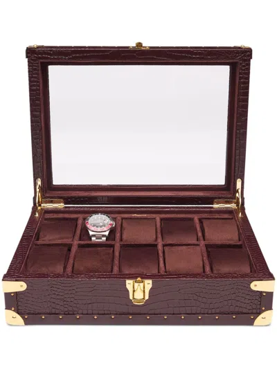 Rapport Brompton Optic Eight Watch Box In Brown