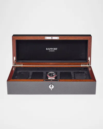 Rapport Carbon Fiber 5-watch Box In Carbon Fibre
