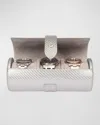 Rapport Carbon Silver Three Watch Roll In Silver