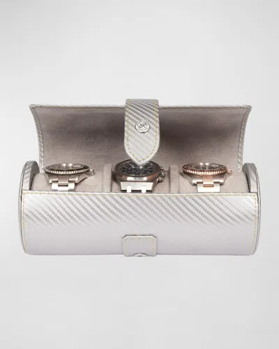 Rapport Carbon Silver Three Watch Roll