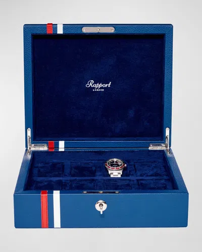 Rapport Greenwich Range Eight Watch Box In Blue