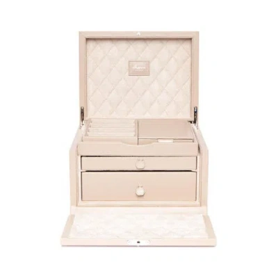 Rapport London Aura Large Jewellery Box In Beige