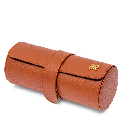 Rapport London Berkeley Leather Three Watch Case In Tan