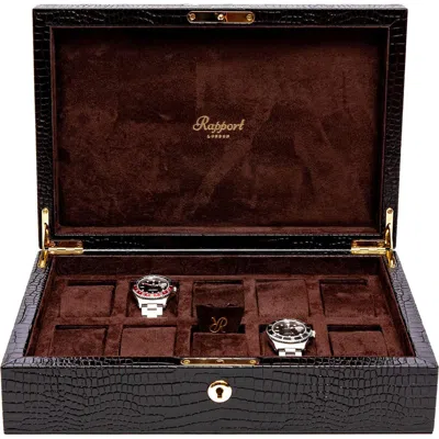 Rapport London Brompton Ten Watch Box In Brown