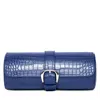 Rapport London Leather Watch Roll Case In Blue