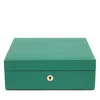 Rapport London Charlotte Leather Jewelry Box In Green